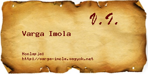 Varga Imola névjegykártya